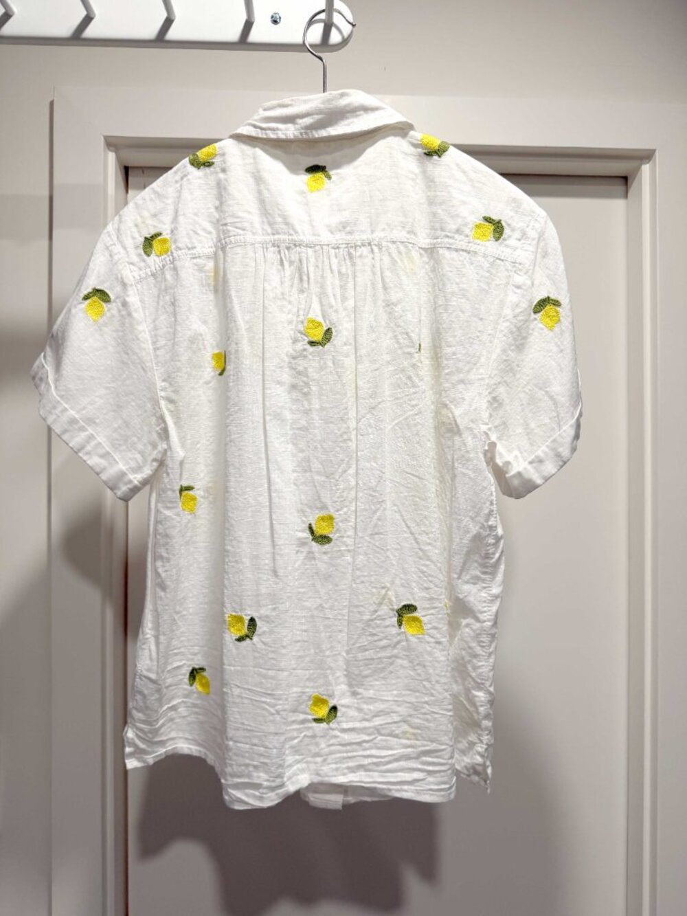 Maeve Anthropologie Embroidered Lemon Shirt - XS - Picture 3 of 5